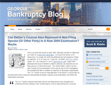 Tablet Screenshot of georgiabankruptcyblog.com